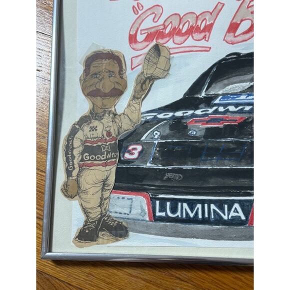 Fan Art Dale Earnhardt's "Good Buddy" by R Wylie 20" by 16" - Picture 2 of 5